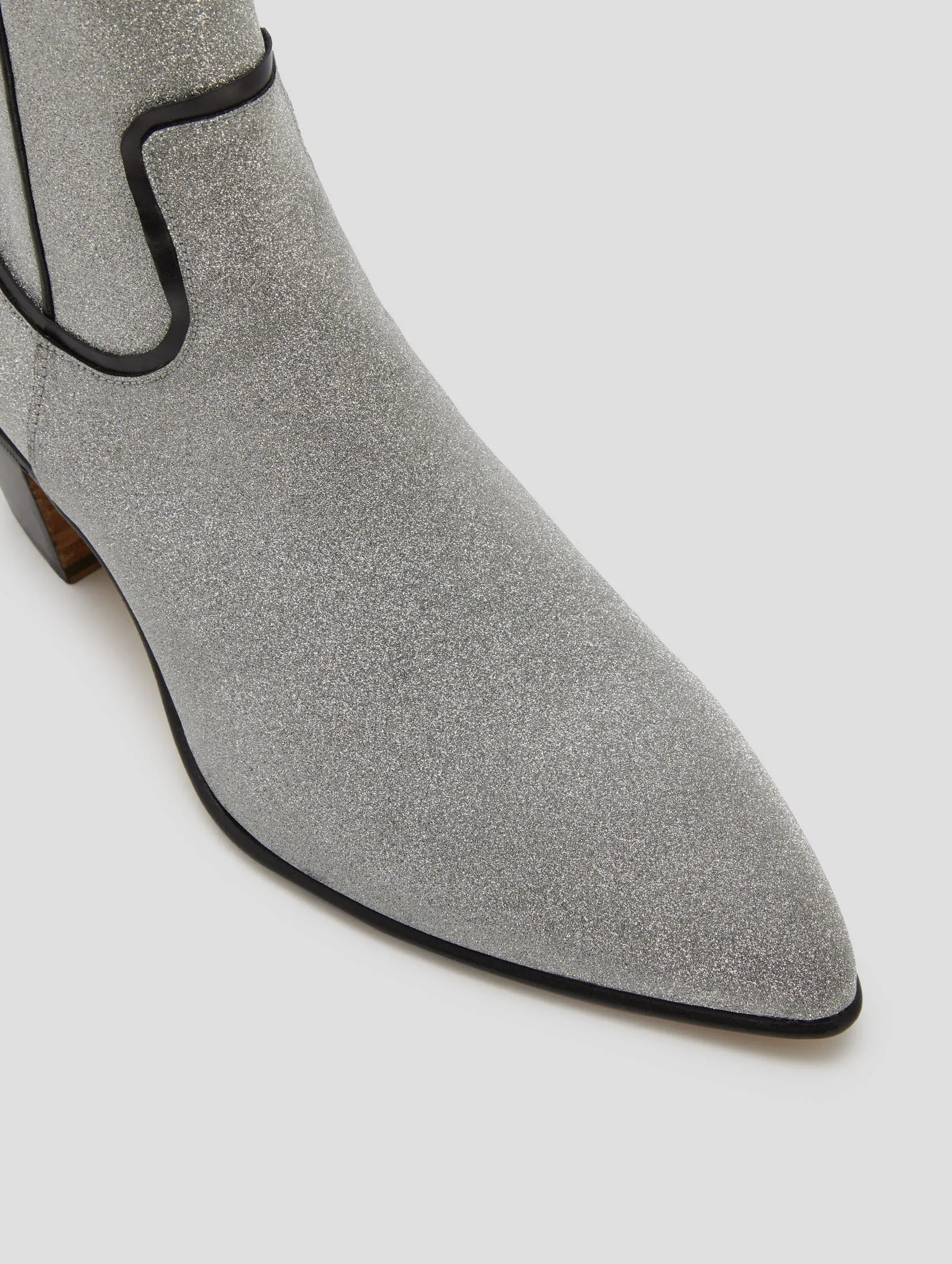 Cool Boots NICO 60MM ARIZONA BOOT IN GLITTER SILVER/BLACK