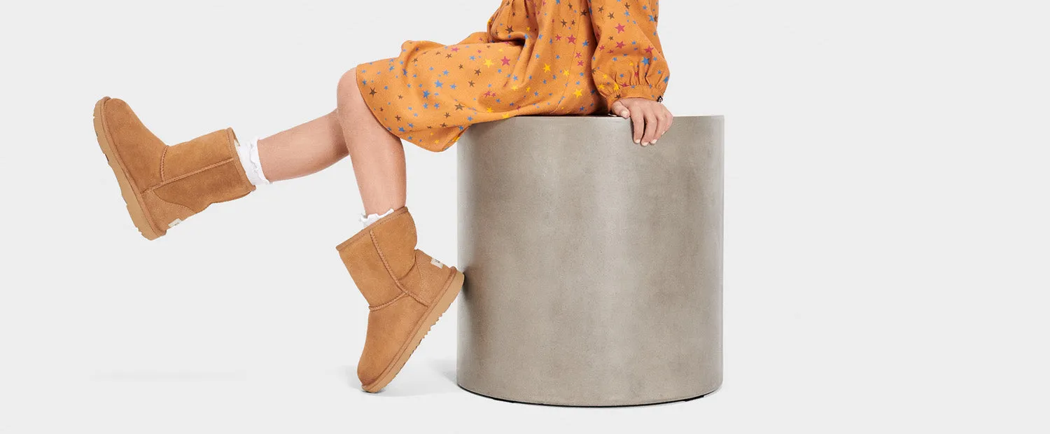 UGG Kids Classic Short II Sorel Heel Boots