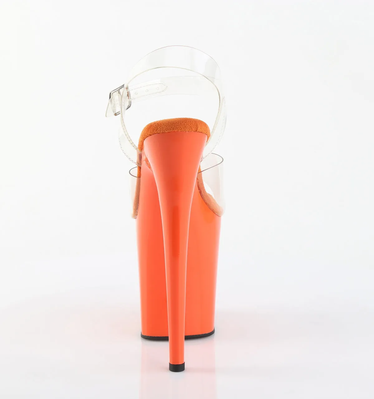 FLAMINGO-808 Pleaser Clear/Orange Sexy Platform Shoes (Pole Dancing Heels) Asics Hiking Shoes
