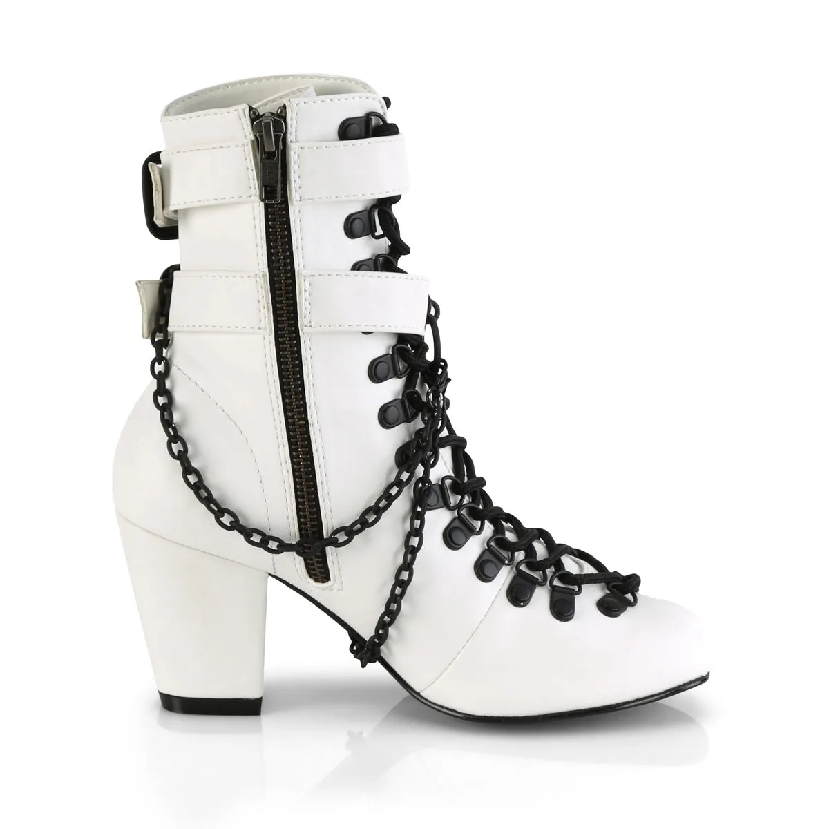 Fire Proof Work Boots 3 Inch Heel VIVIKA-128 White