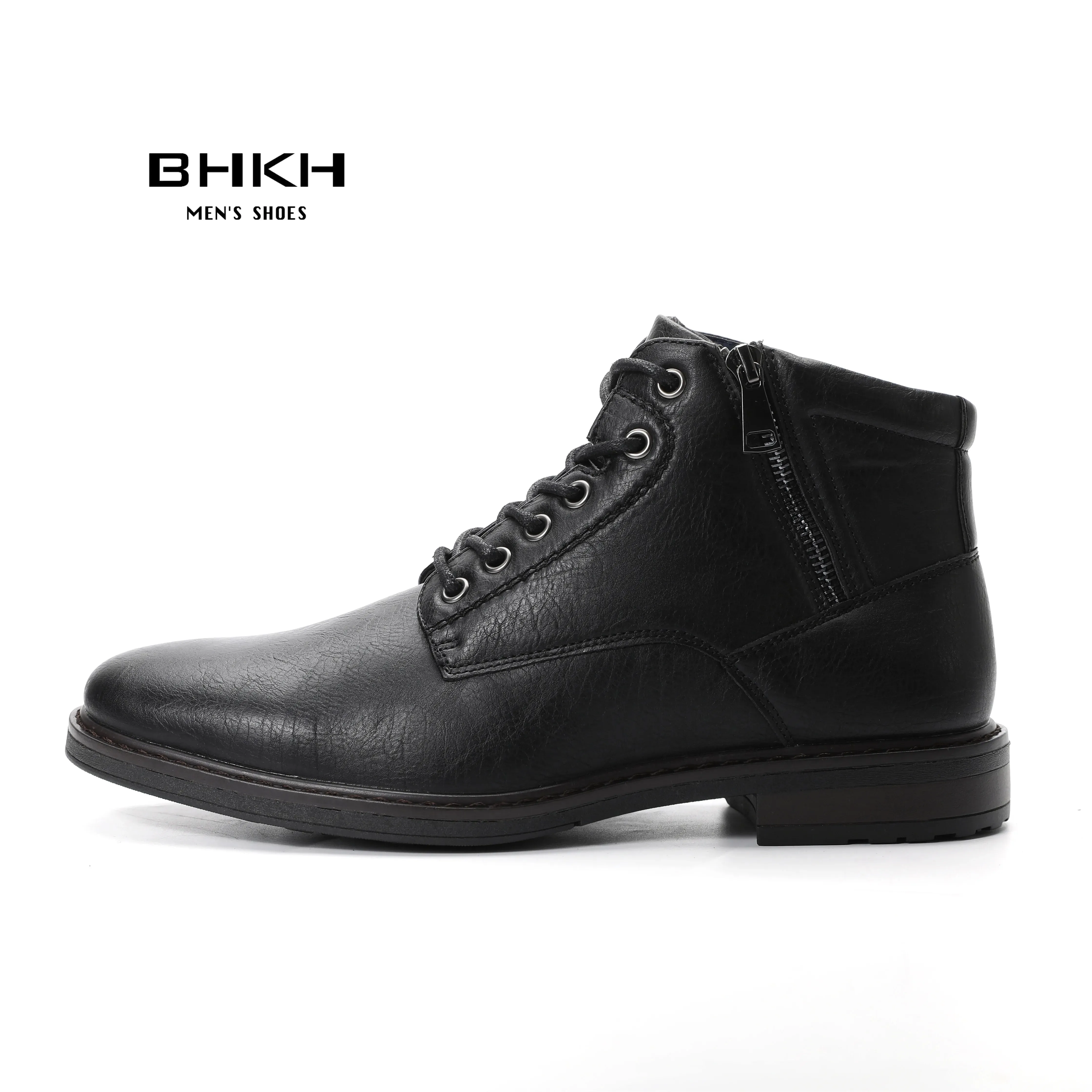 Men Zip Work Office Dress Lace-up Ankle Boots Electric Hazard Work Boots