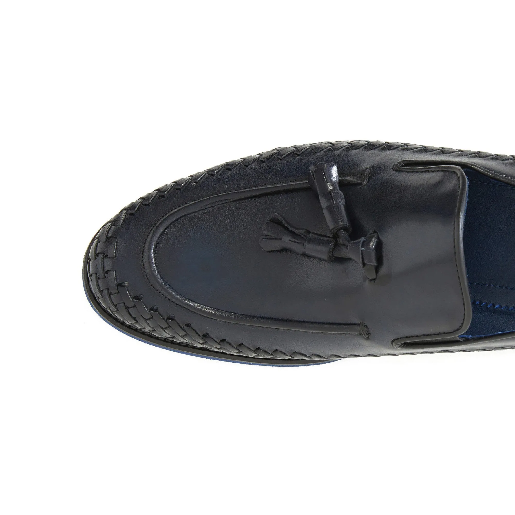 Wholesale Dress Shoes Men's Calf Leather Handmade Moccasin M7045