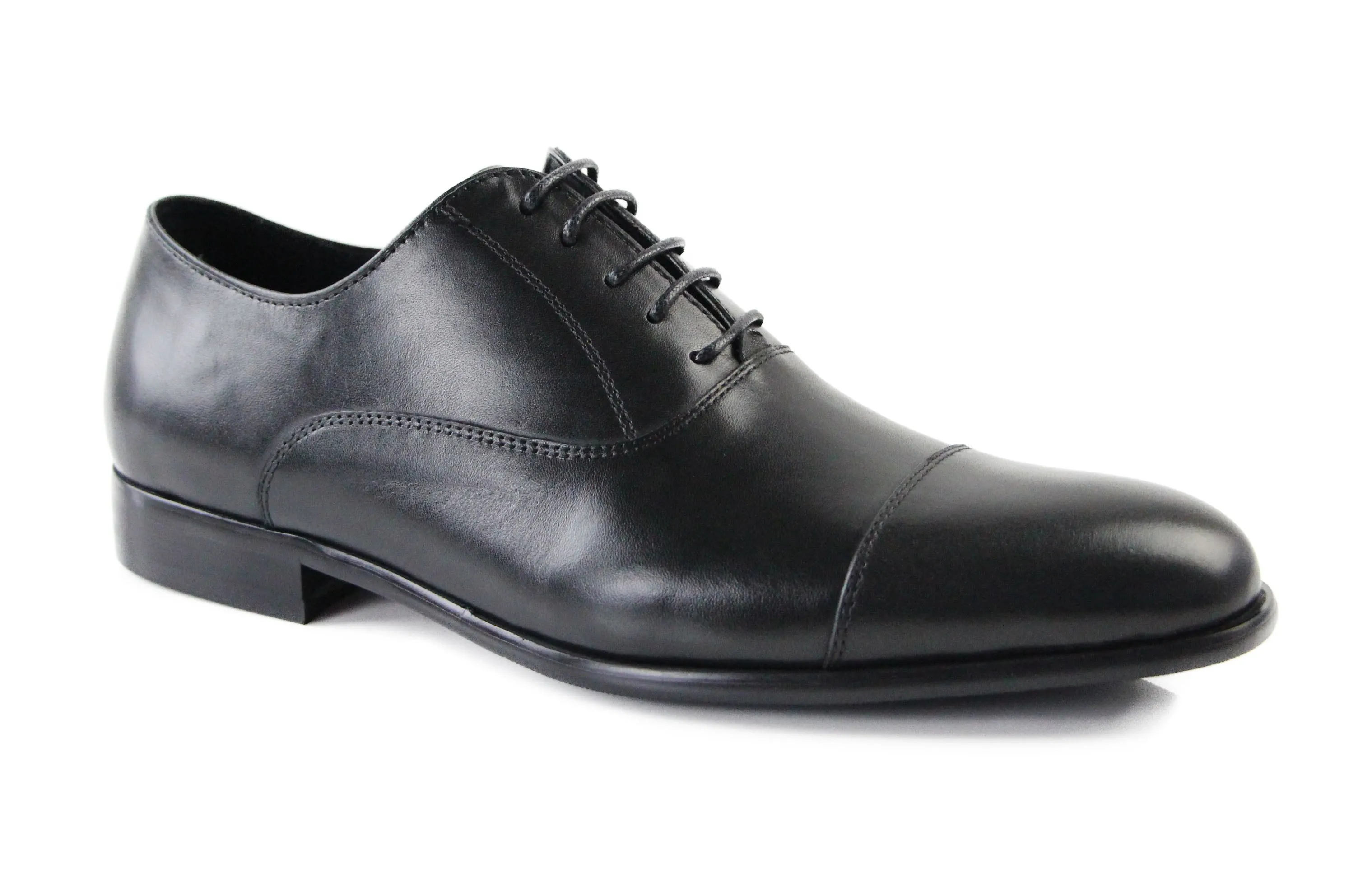 Mens Zasel Danny Black Leather Lace Up Shoes Men Dress Shoes Comfortable