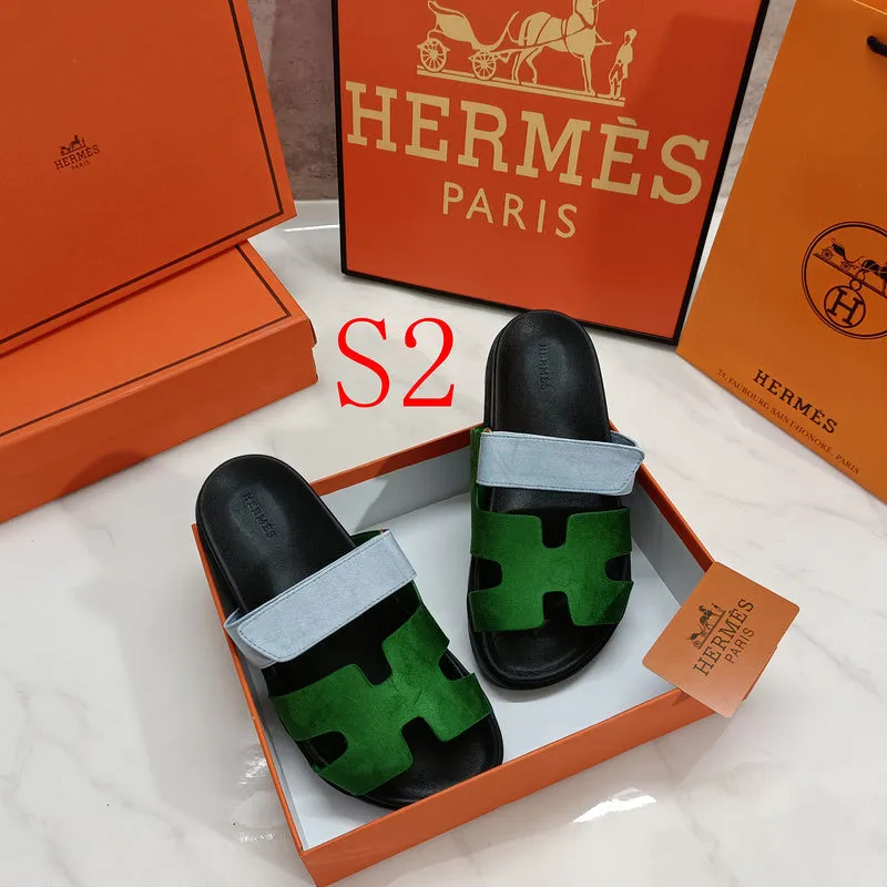 MJHS0 Leather slippers Man and Women shoes 35-44 With box Yzy Slippers