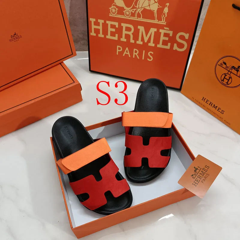 MJHS0 Leather slippers Man and Women shoes 35-44 With box Hiking Slippers