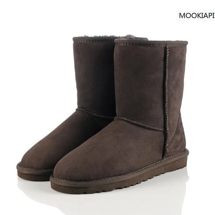 Slip On Snow Boots MOOKIAPI - Original 2021 High Quality! Australia Sheepskin Real Fur 100% Wool women shoes  snow boot, Brand  boots With Box Logo Free Shipping