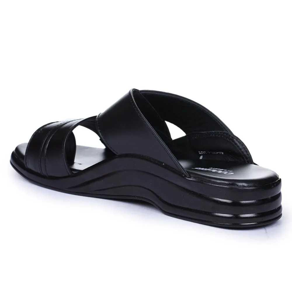 Coolers Casual Black Slippers For Men 7123-79 By Liberty Everlast Slippers