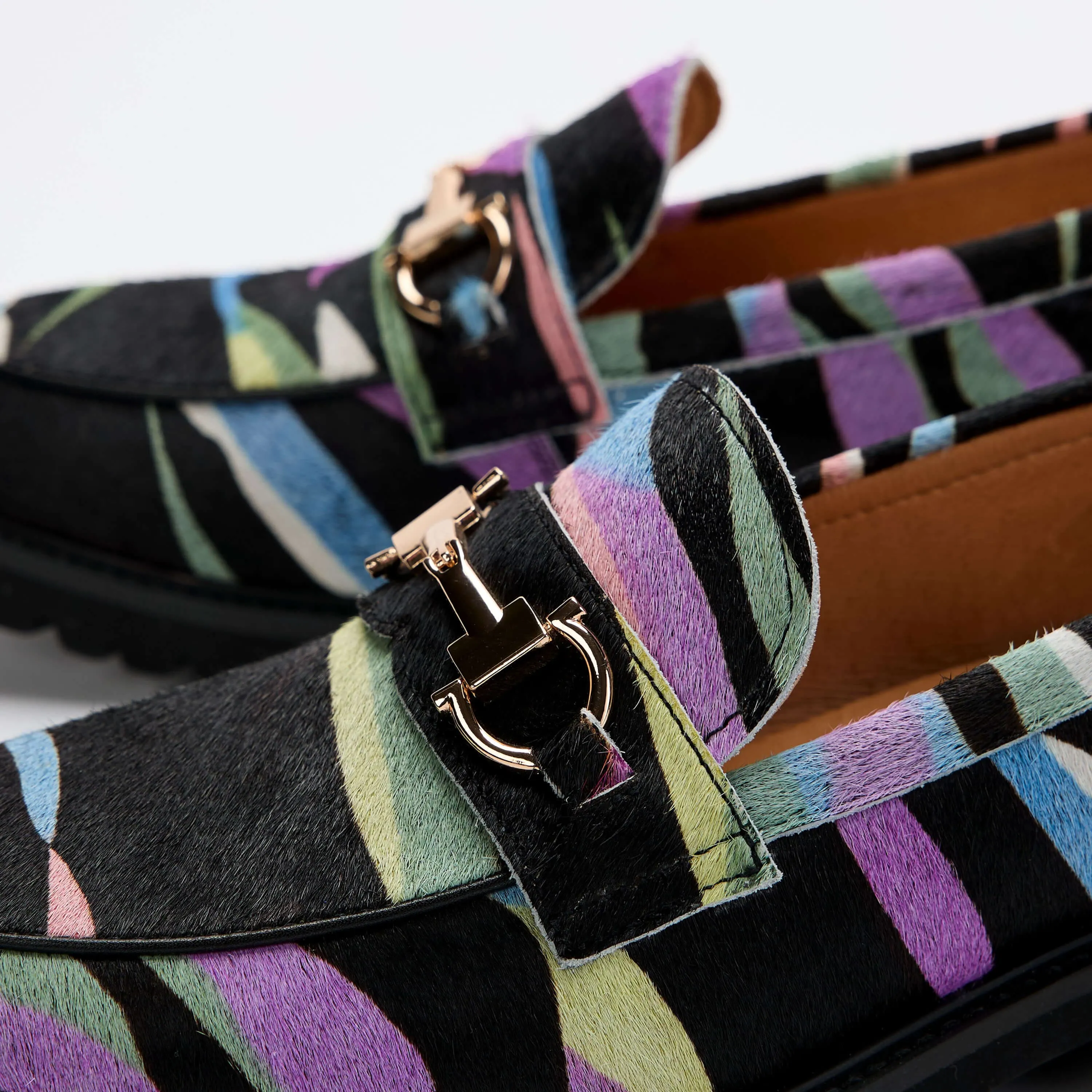 Ms. Boulevard Night Sky Suede Bit Loafers Loafers Mules