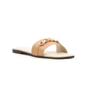 White Slides Mustard Casual Slipper CL1369