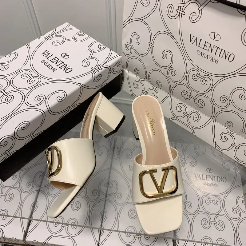 MVS15 Leather slippers Women Heel 5CM shoes 35-40 With box 1974 Slippers