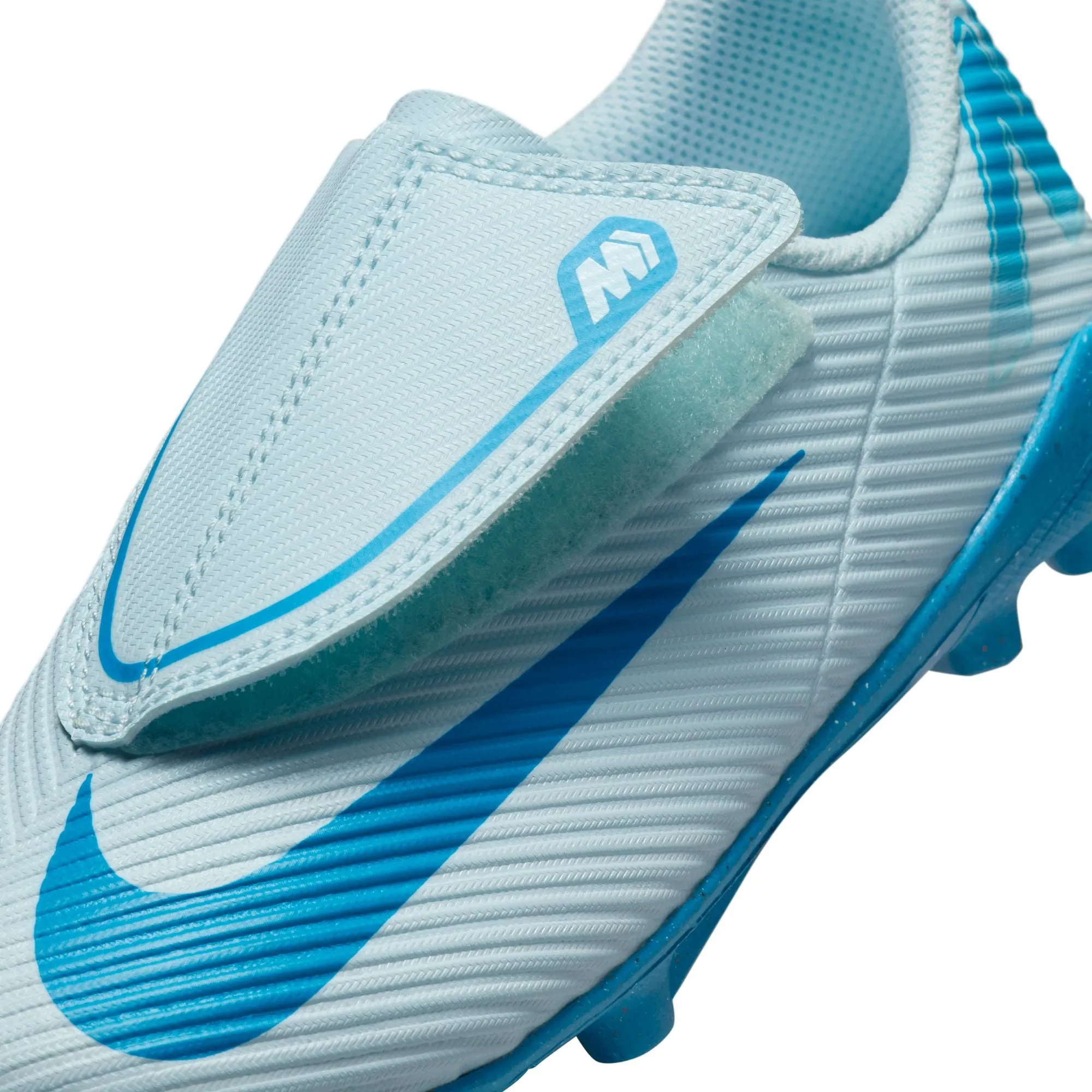 Nike Junior Mercurial Vapor 16 Club FG/MG Firm Ground/Multi Ground PS (V) Soccer Cleat - Glacier Blue/ Blue Orbit Square Toe Soccer Cleats