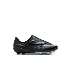 Soccer Cleats Toddler Nike Junior Mercurial Vapor 16 Club MG Multi Ground PS (V) Soccer Shoes- Black/Ice Blue