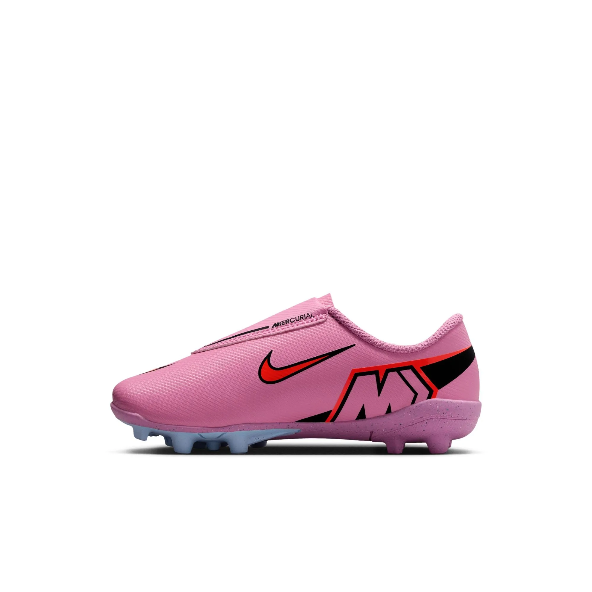 Nike Junior Mercurial Vapor 16 Club MG Multi Ground PS (V) Soccer Shoes- Magic Flamingo/Black-Total Crimson Maracana Soccer Cleats