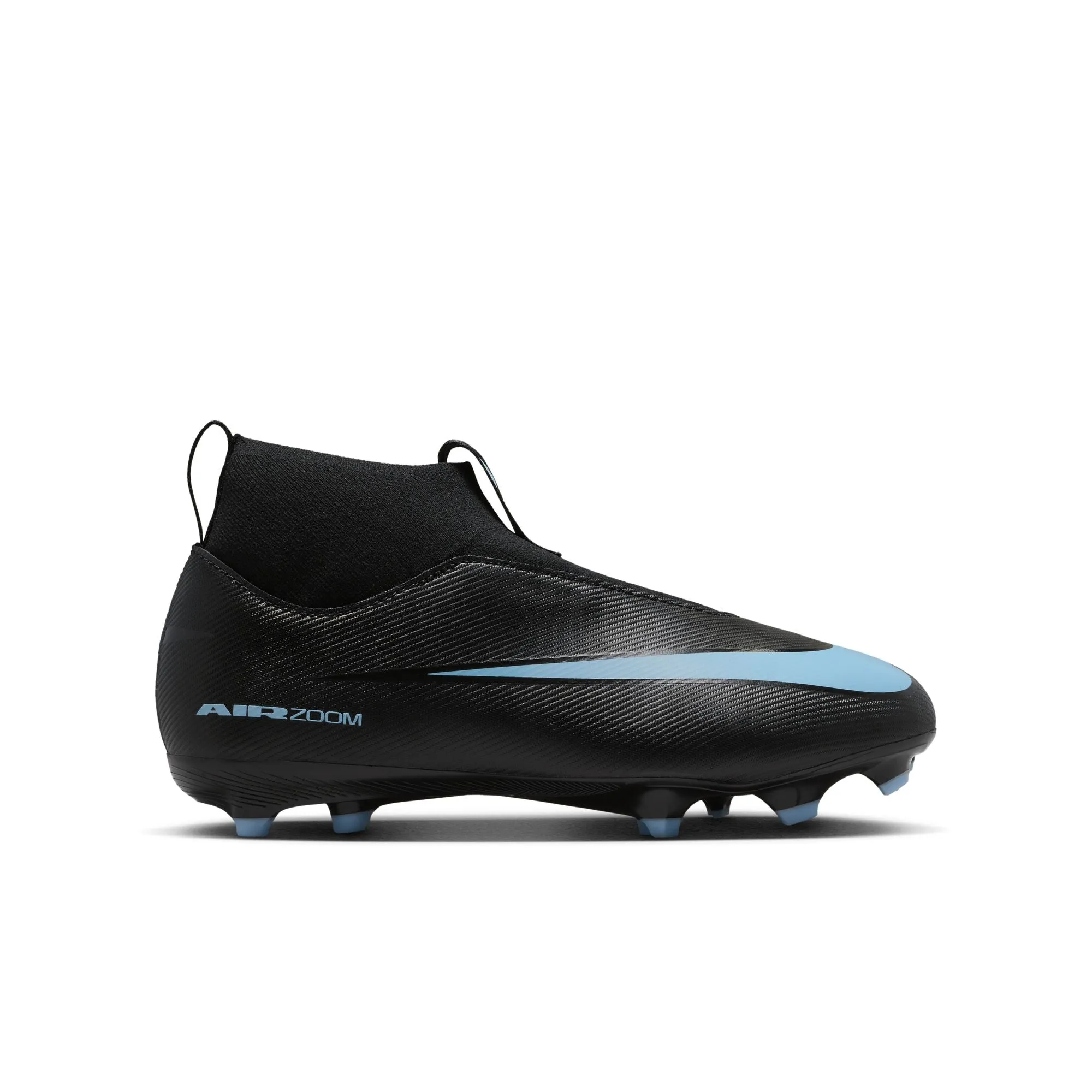 Discontinued Soccer Cleats Nike Junior Superfly 10 Academy FG/MG Firm Ground/Multi Ground Soccer Cleats -Black/Ice Blue
