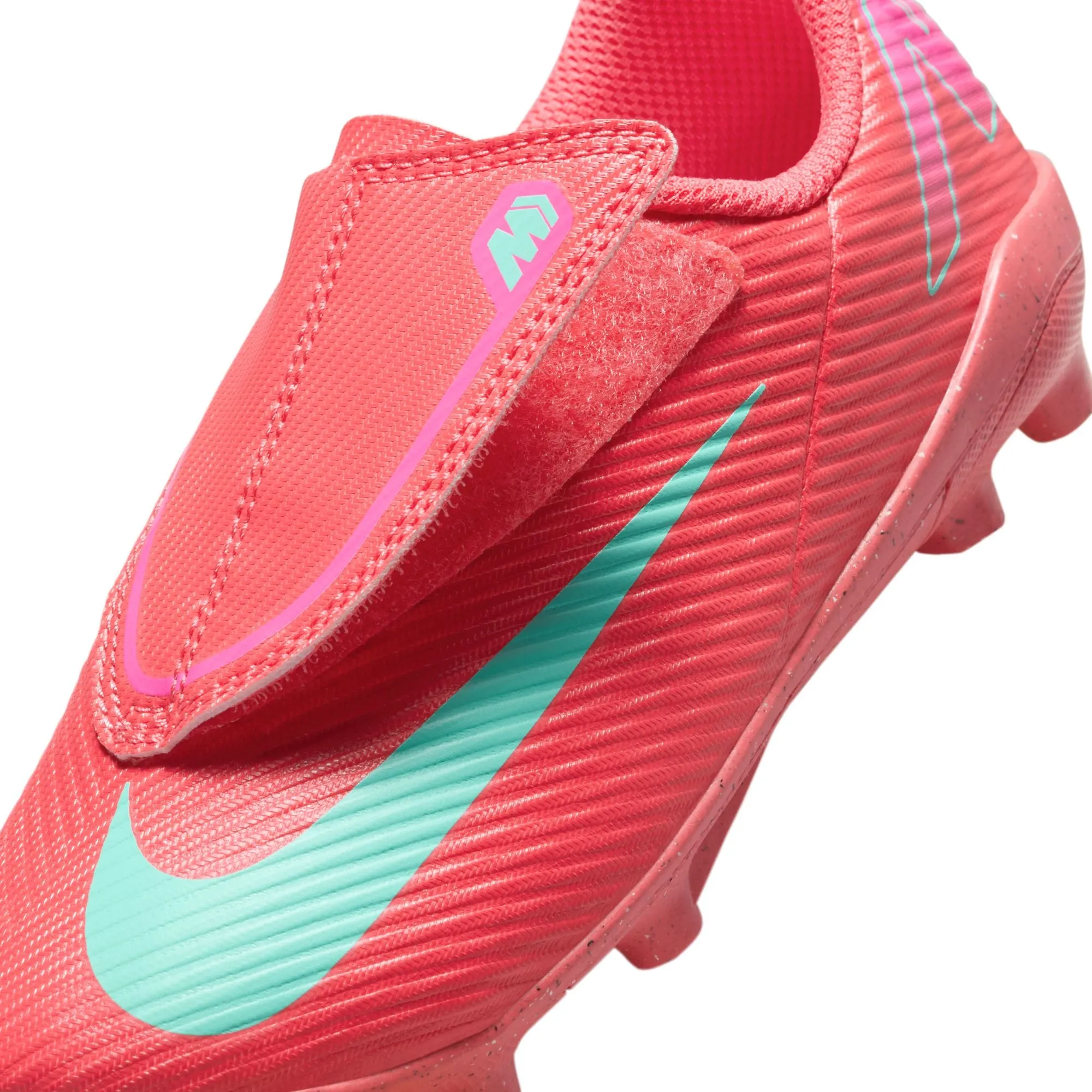 Nike Junior Mercurial Vapor 16 Club MG Multi Ground PS (V) Soccer Shoes- Ember Glow/Aurora Green Custom Soccer Cleats