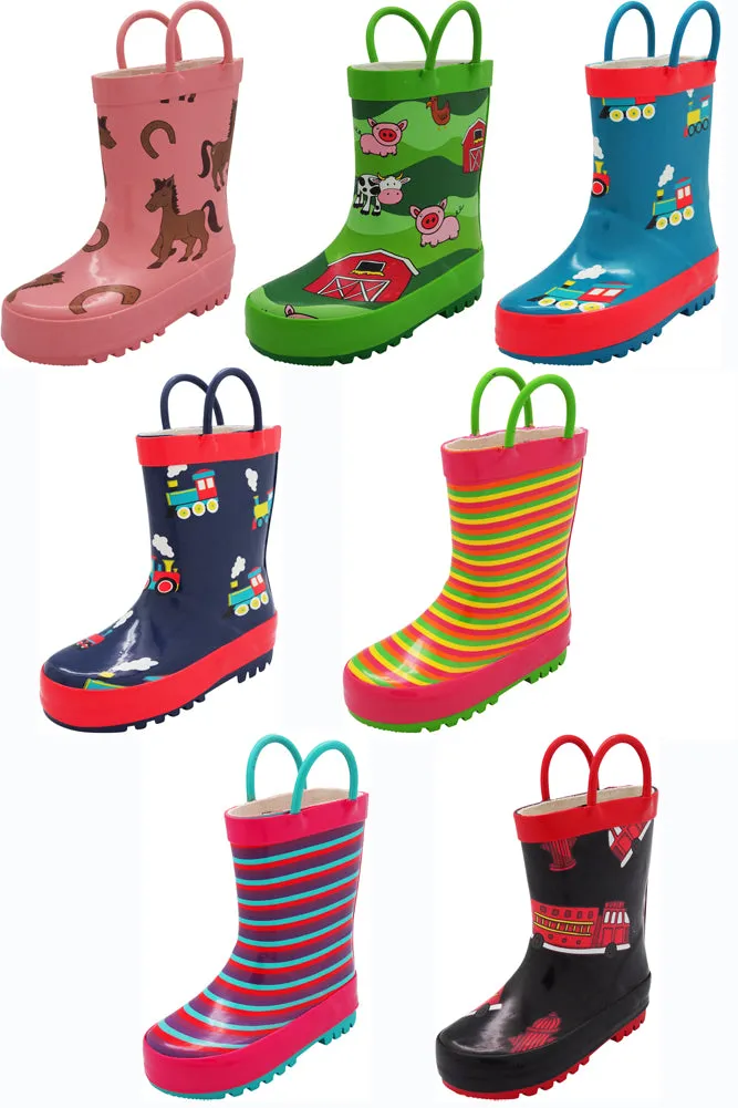 Norty New Toddlers / Little / Big Kids Boys Girls Waterproof Rubber Rain Boots Ariat Steel Toe Work Boots