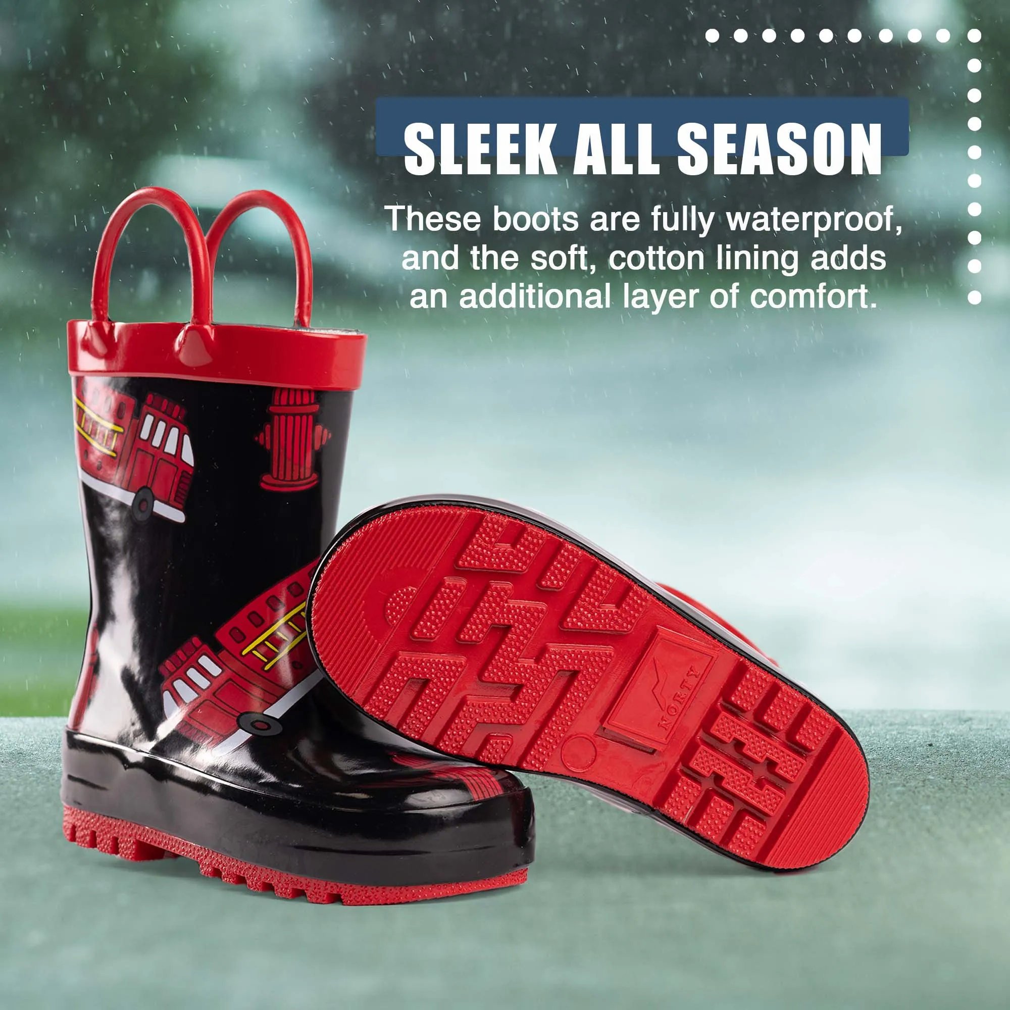 Durangos Boots Norty New Toddlers / Little / Big Kids Boys Girls Waterproof Rubber Rain Boots