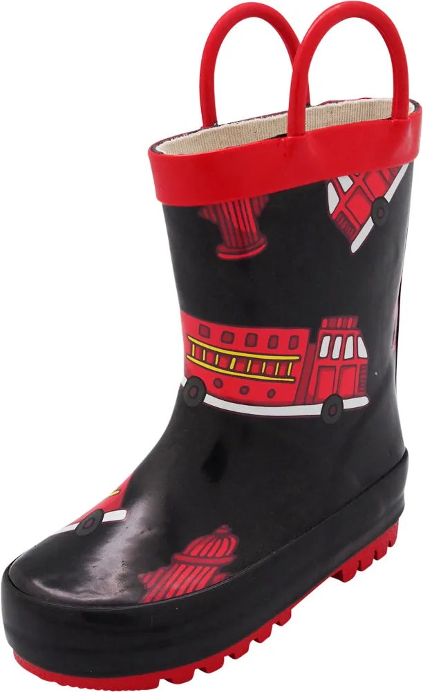 Norty New Toddlers / Little / Big Kids Boys Girls Waterproof Rubber Rain Boots Dr Marten Thigh Boots
