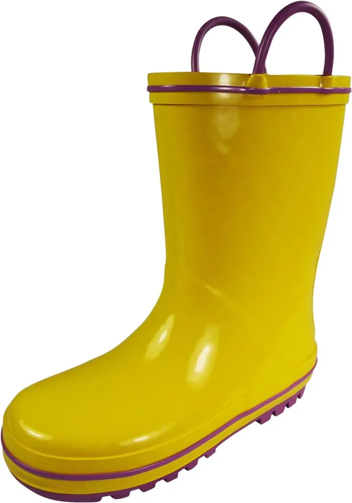 Norty Toddler Waterproof Rubber Rain Boots for Kids Children Boys and Girls Barn Cowboy Boots