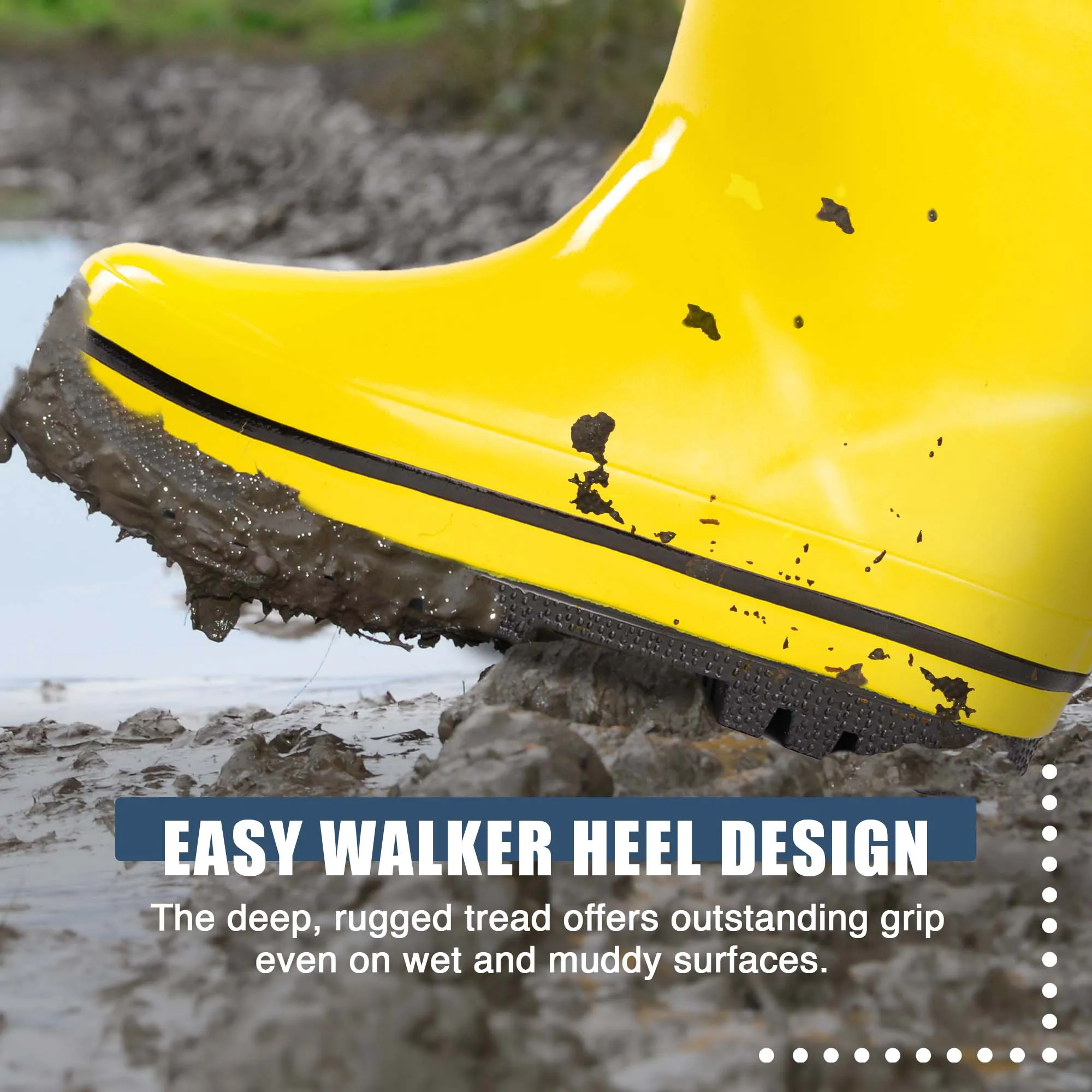 Boots Of Spring Heeled Jack Norty Toddler Waterproof Rubber Rain Boots for Kids Children Boys and Girls