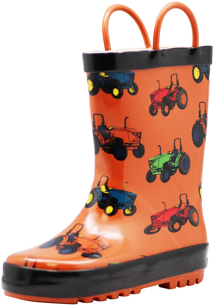 L'artiste Boots Norty Toddler Waterproof Rubber Rain Boots for Kids Children Boys and Girls