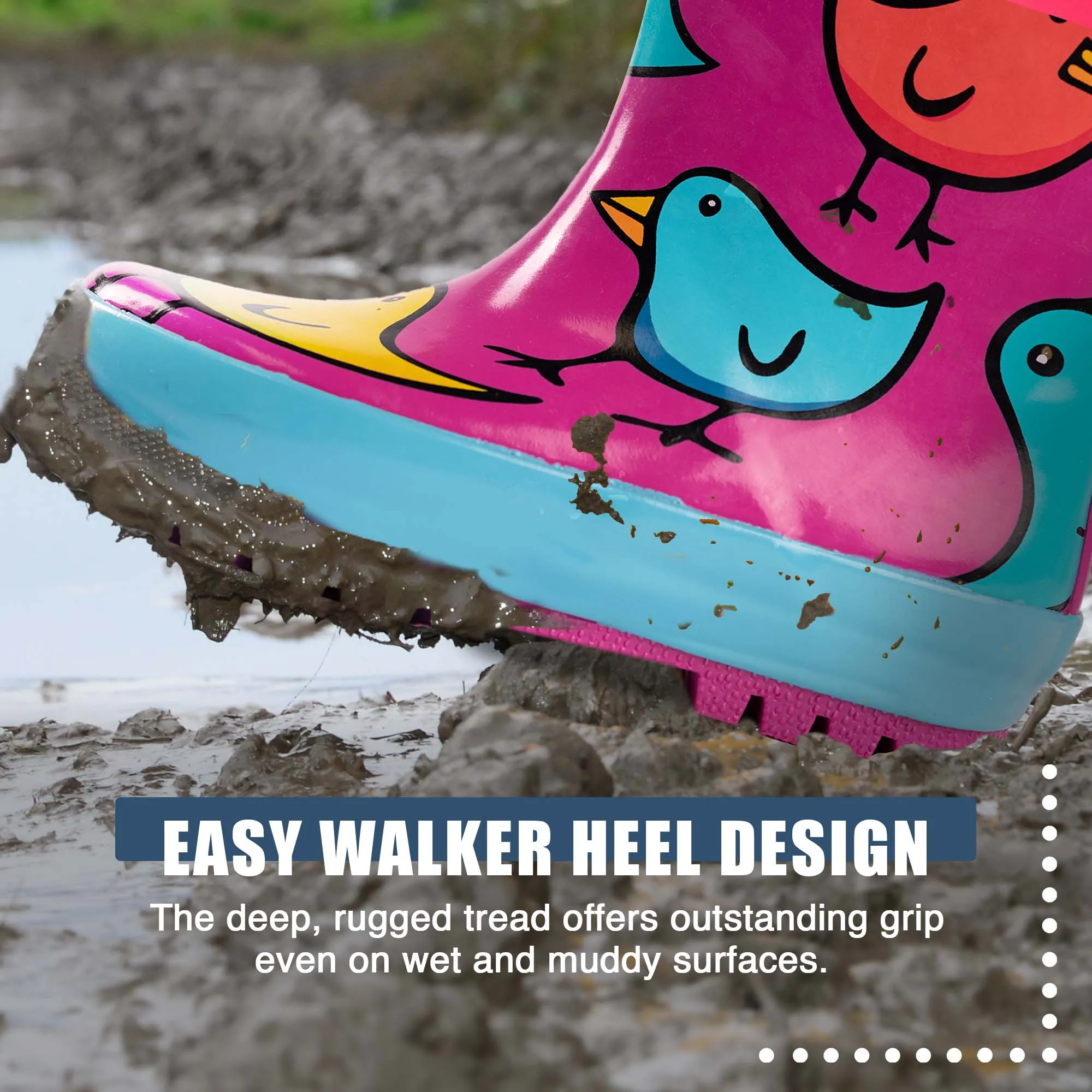 Dr Martens Air Boots Norty Toddlers Kids Boys Girls Waterproof Rubber Printed Rain Boots -13 Patterns