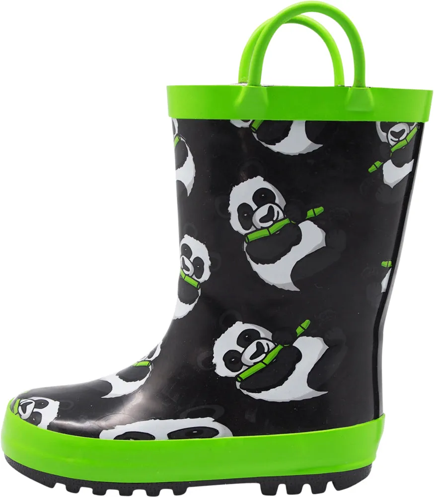 Work Cowboy Boots Norty Toddlers Kids Boys Girls Waterproof Rubber Printed Rain Boots -13 Patterns