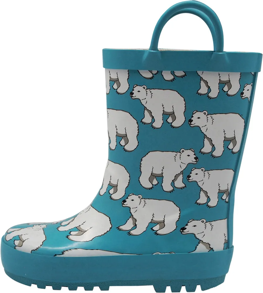 Brown Over The Knee Boots Norty Toddlers Kids Boys Girls Waterproof Rubber Printed Rain Boots -13 Patterns