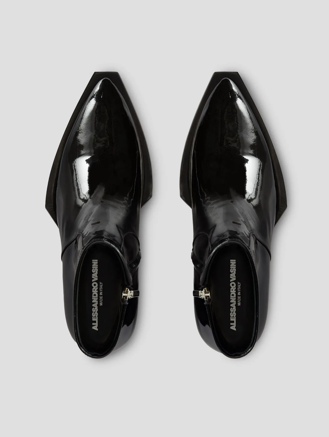 NOVA 60MM ANKLE BOOT IN BLACK PATENT Winter Boots Hiking Boots