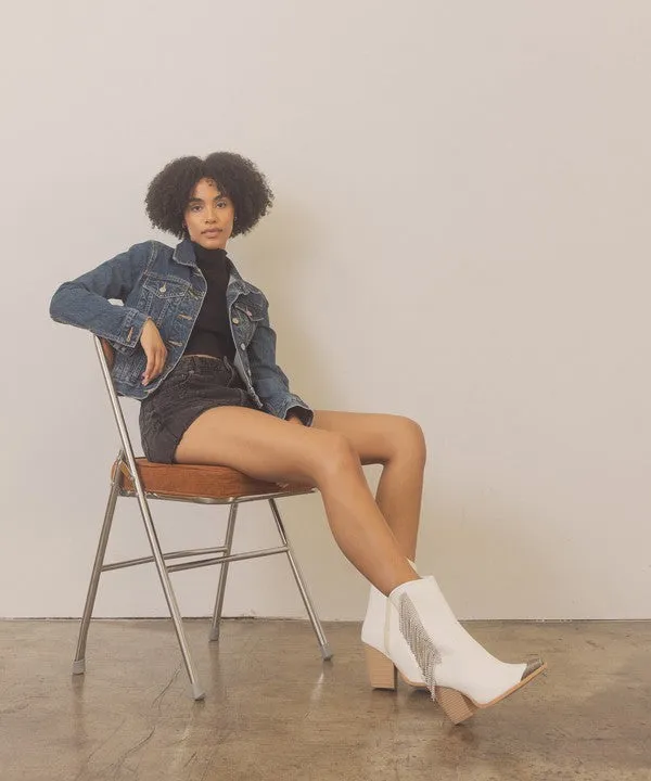 Adidas Barefoot Shoes OASIS SOCIETY Kai - Rhinestone Fringe Boots