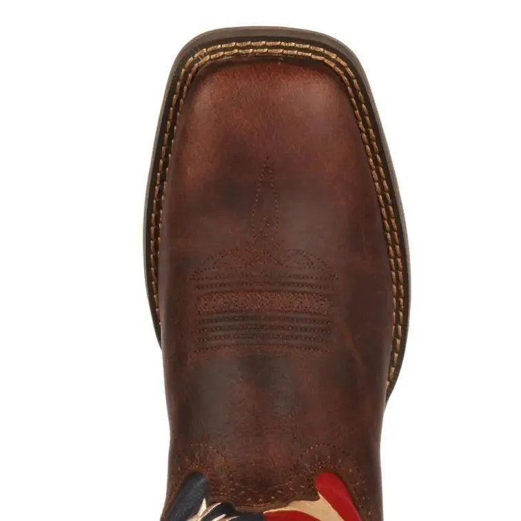 Good Work Boots For Roofing DURANGO REBEL PATRIOTIC PULL-ON WESTERN FLAG BOOT DB5554