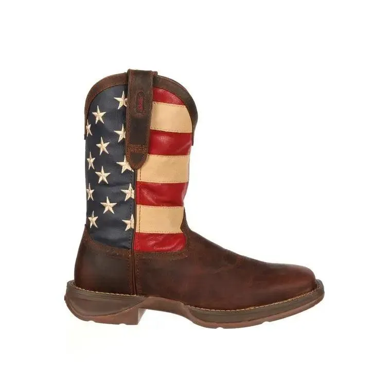 Fiberglass Toe Work Boots DURANGO REBEL PATRIOTIC PULL-ON WESTERN FLAG BOOT DB5554