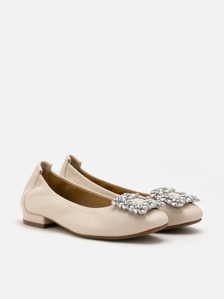 Oriole Embellished Buckle Ballet Flats Best Flat Bottom Gym Shoes