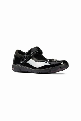 Anti Slip Feature Classic Clarks Sea Shimmer black patent