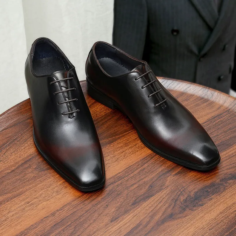 Leather Oxford Dress Shoe Ostranuxe Event Lace Derbys