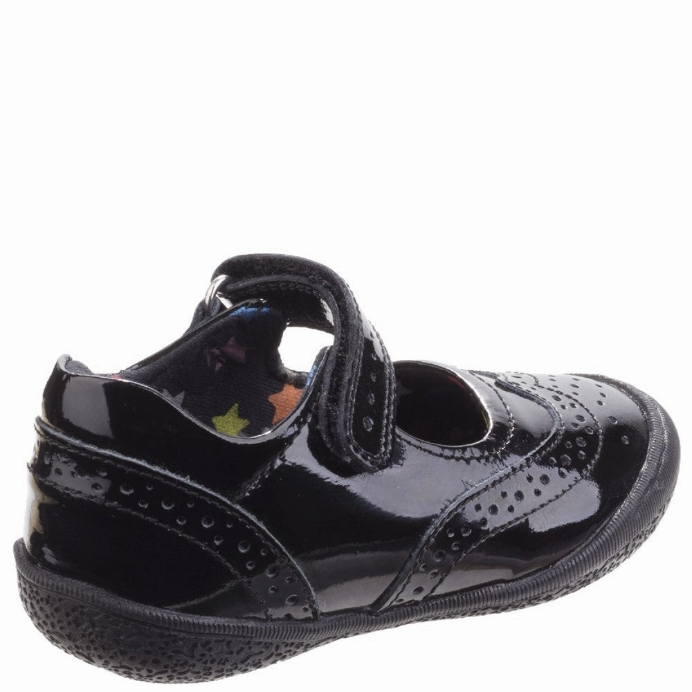 Lightweight Hush Puppies Rina Patent Infant School Shoes