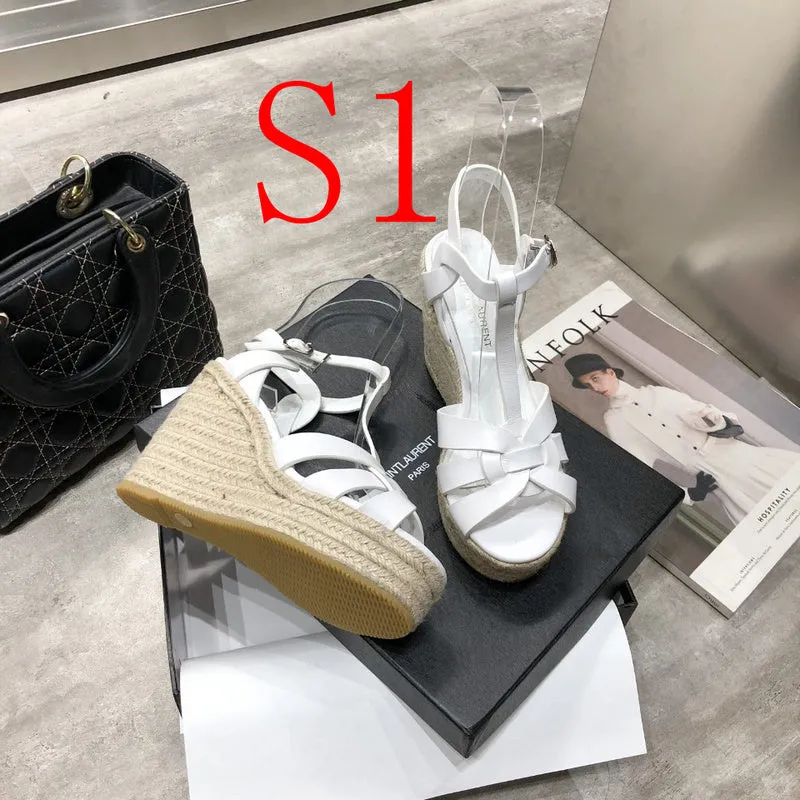 OYS5 Slippers 9CM High heels women size 35-40 leather shoes Asian Slippers