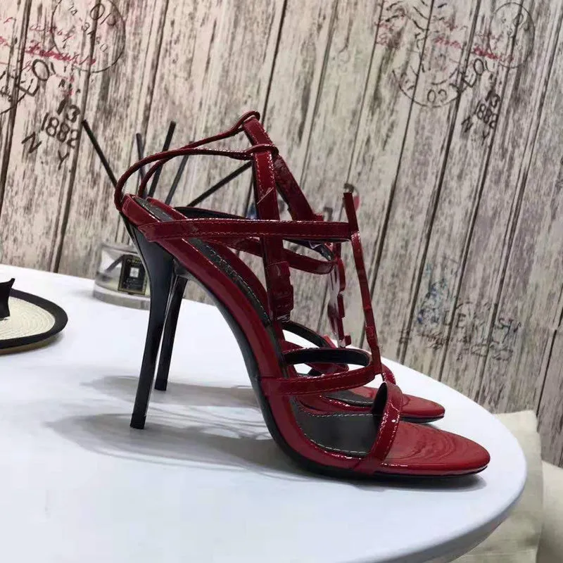 Swim Slippers OYS7 Slippers 10.5CM High heels women size 35-41 leather shoes