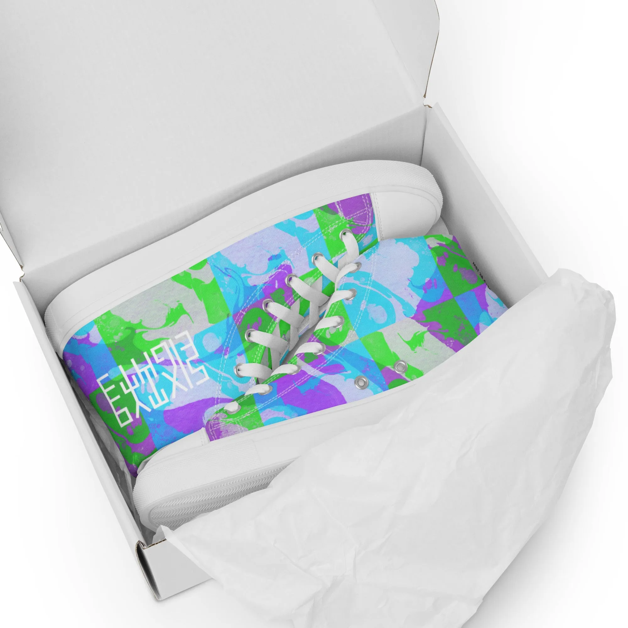 Thigh High Boots Low Heel Sixty Eight 93 Logo White Marble #3 Women's High Top Shoes