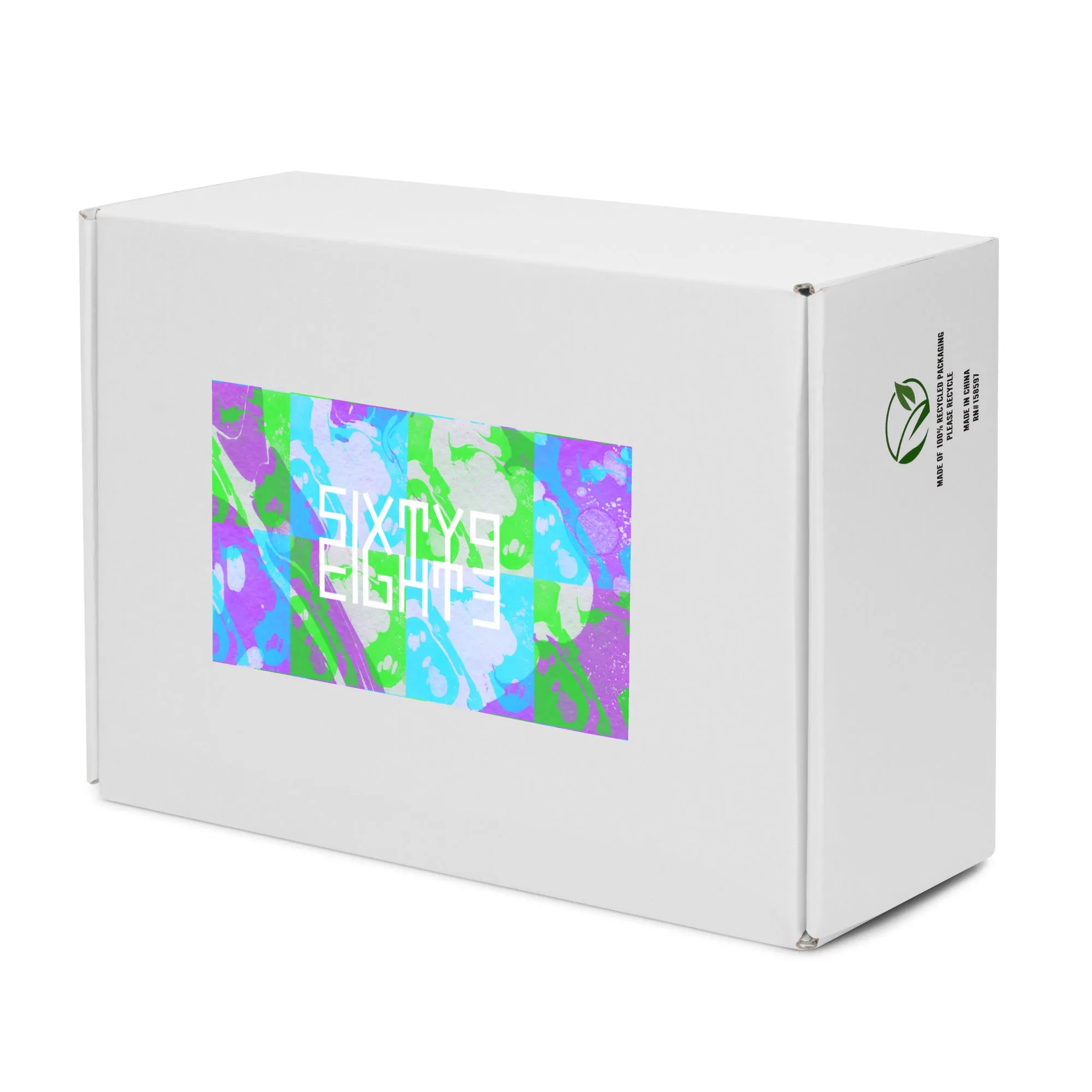 Perfume In The Shape Of Shoe Sixty Eight 93 Logo White Marble #3 Women's High Top Shoes