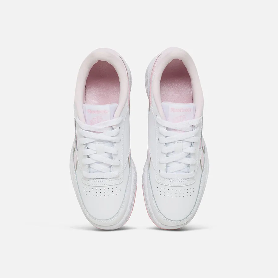 Club C Revenge White/Porcelain Pink/Pink Glow Heel Tennis Shoes