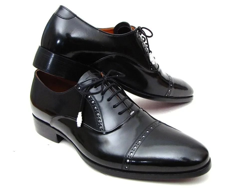 Paul Parkman Captoe Oxfords Black Dress Shoes - 78RG61 Repair Scuffed Dress Shoes