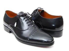 Flat Shoes For Formal Dresses Paul Parkman Captoe Oxfords Black Dress Shoes - 78RG61