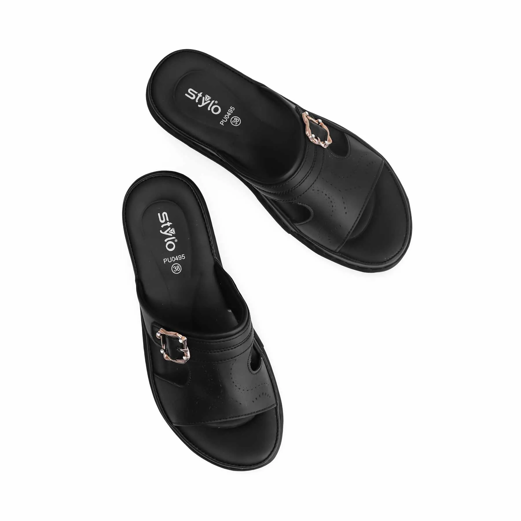 The Most Comfortable House Slippers Black Formal Slipper PU0495