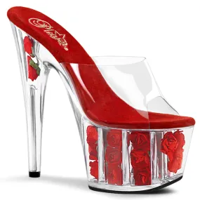 ADORE-701FL Pleaser Clear/Red Flowe Sexy Platform Shoes (Pole Dancing Heels) Asics Shoes Quantum