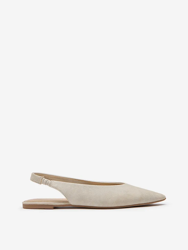 LUNA BLU Ivory Slingback Shoes Branded Shoes