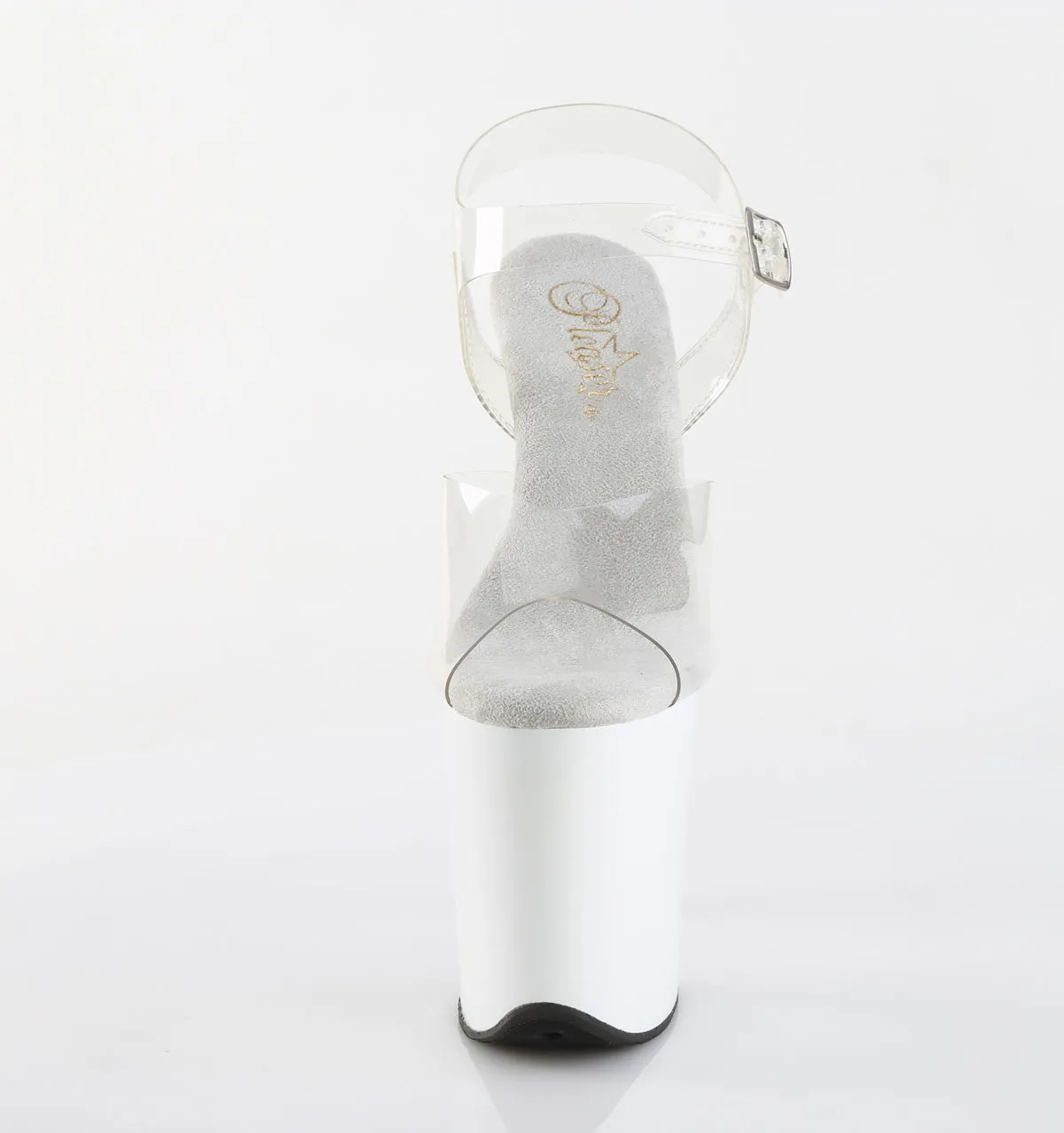 Asics Wrestling Shoe FLAMINGO-808 Pleaser Clear/White Sexy Platform Shoes (Pole Dancing Heels)