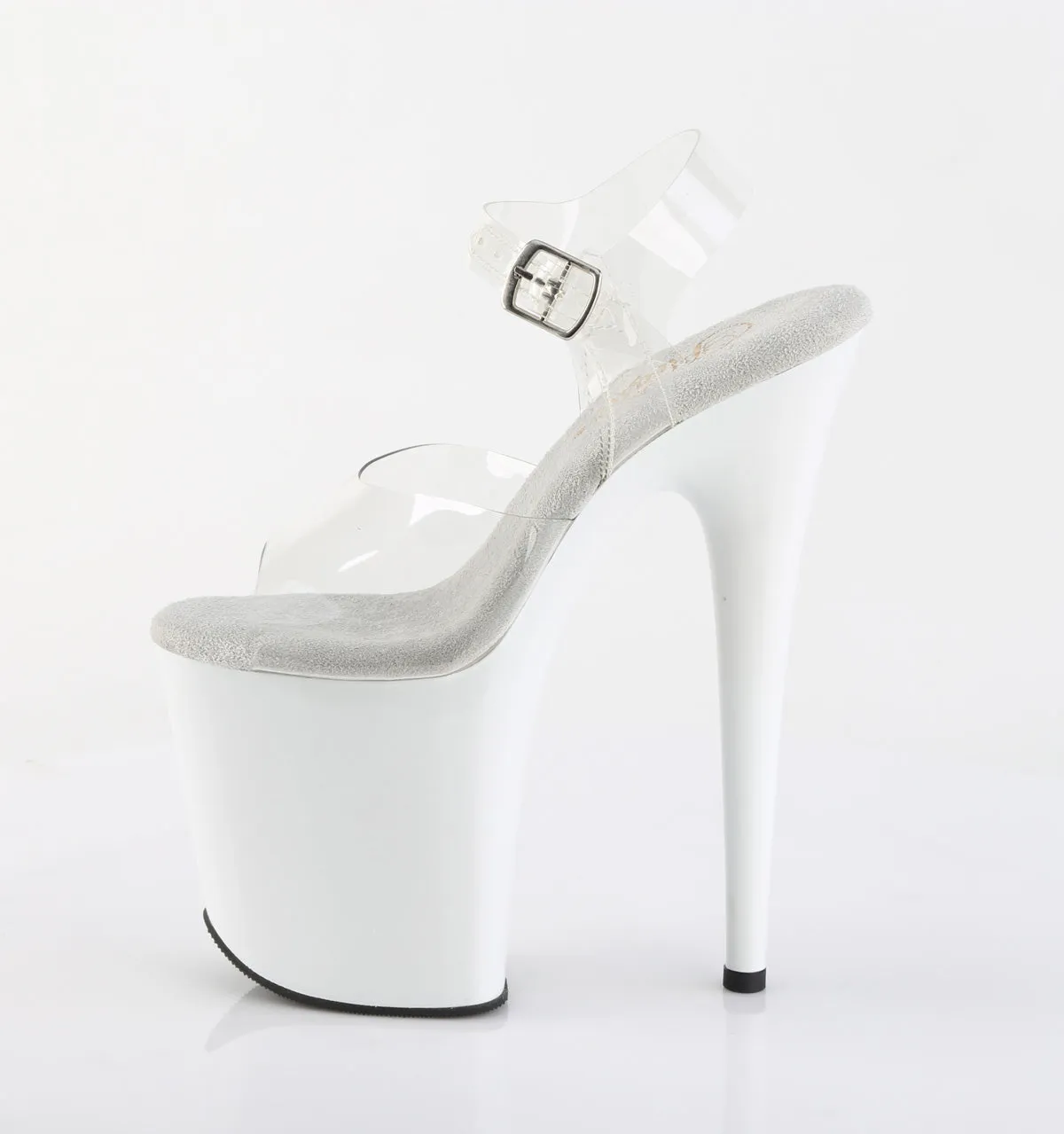 Asics Gt-1000 7 Running Shoes FLAMINGO-808 Pleaser Clear/White Sexy Platform Shoes (Pole Dancing Heels)