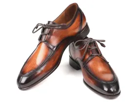 Shoes With Emerald Green Dress Paul Parkman Ghillie Lacing Brown Burnished Dress Shoes - GU567BRW