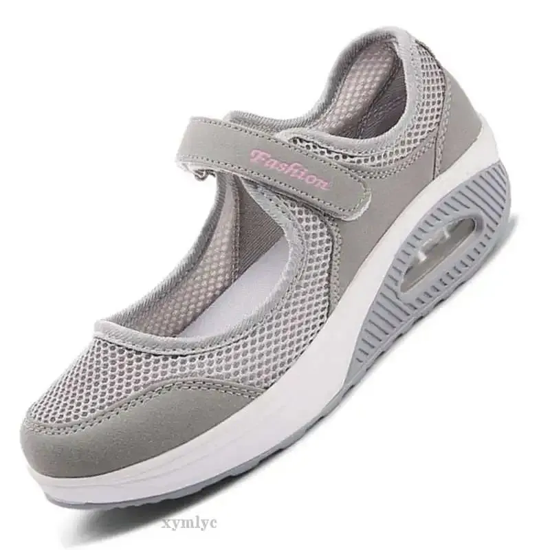 2020 Summer Fashion Women Flat Platform Shoes Woman Breathable Mesh Casual Shoes Zapatos Mujer Ladies Boat Shoes mujer 35-43 Flat Sole Shoes For Weightlifting